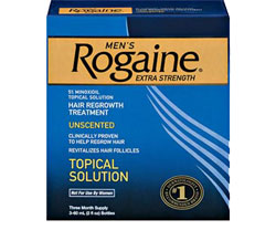 ROGAINE [E2]for Men Hair Regrowth Treatment, Extra Strength Original Unscented (Three-month Supply of Three 2-fluid-ounce Cans) Product Shot